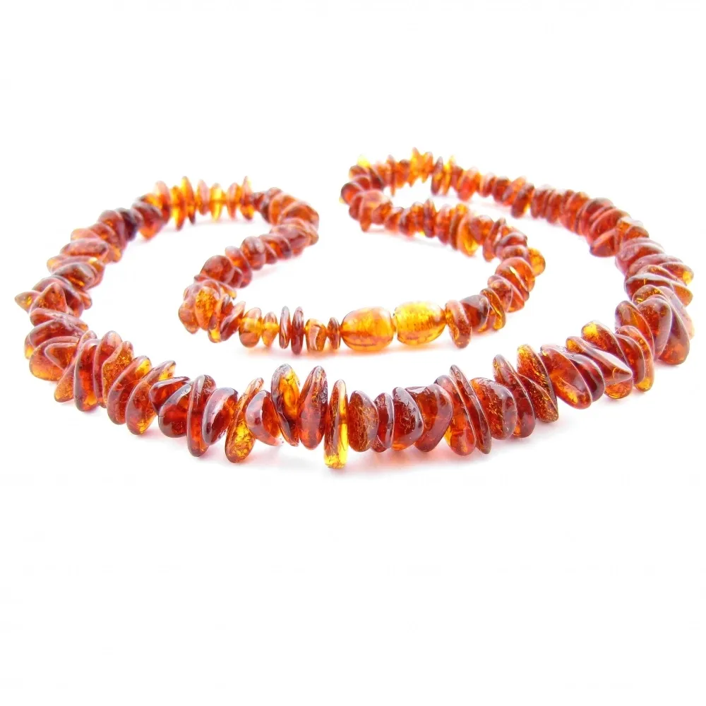 Sirag margele, chihlimbar coniac, 50 cm-AS1030S