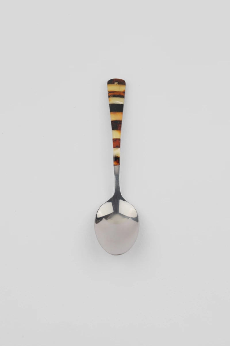 Lingurita ceai, chihlimbar mozaic, otel inoxidabil, 12 cm-AT1007