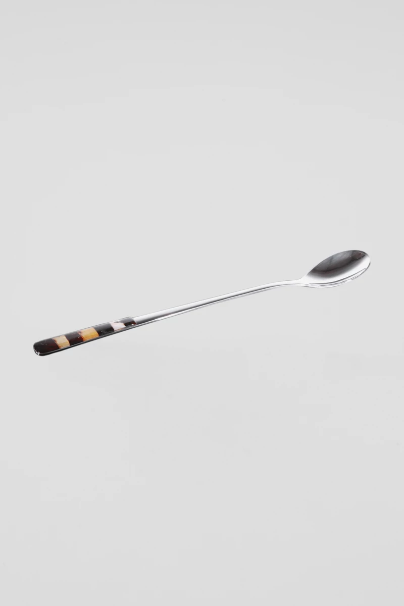 Lingurita cafea latte, chihlimbar mozaic miere si cireasa, otel inoxidabil, 22 cm-AW1034
