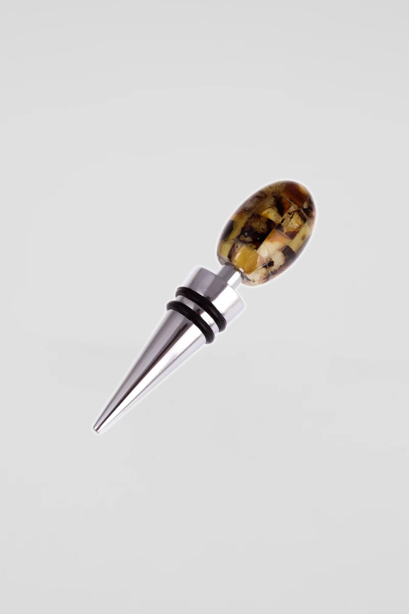 Opritor sticle vin, chihlimbar mozaic, oval-BB1005