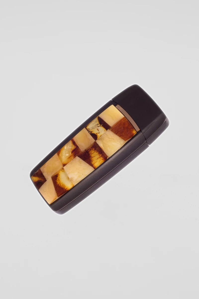 Bricheta decorata cu chihlimbar mozaic, incarcare prin usb-BB1013